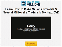 Tablet Screenshot of howtomakemillions.com